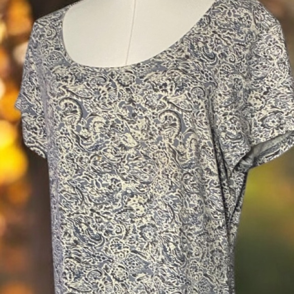 Peruvian Connection L NWOT Cotton
Paisley Maxi Dress T-Shirt
Sleeve Black Gray - Picture 6 of 8